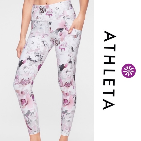 Athleta Pants - Women’s Athleta Salutation Stash Pocket Leggings in Peony Size Medium